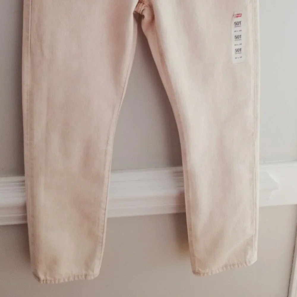 'Levi's' 501 Natural Jean Size 30 X 30 NWT Button - Picture 2 of 13